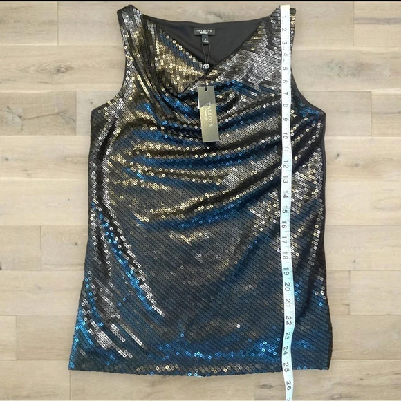 Talbots Black Sequin Tank Top-maybe worn once - Picture 6 of 9